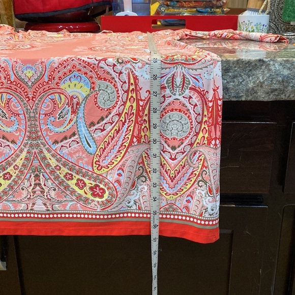 London Times Shift Dress with Paisley Design in Orange Size 10​ - Picture 9 of 11